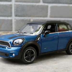MASINUTA METALICA MINICOOPER ALBASTRU SCARA 1 LA 24 - Img 6