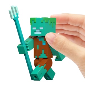 MINECRAFT CRAFT A BLOCK FIGURINA DROWNED 8CM - Img 7