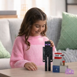 MINECRAFT CRAFT A BLOCK FIGURINA ENDERMAN 8CM - Img 3