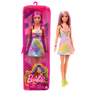 PAPUSA BARBIE FASHIONISTA BLONDA CU SUVITE MOV - Img 9