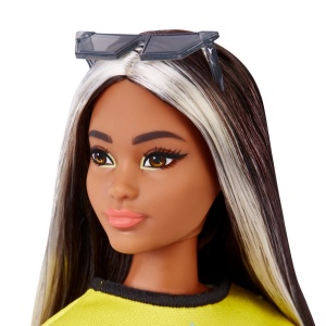 PAPUSA BARBIE FASHIONISTA BRUNETA CU SUVITE BLONDE - Img 5