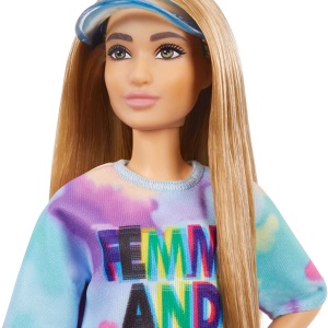 PAPUSA BARBIE FASHIONISTA CU PARUL BLOND SI ROCHITA SPORT - Img 4