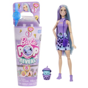 Papusa Barbie Pop Reveal Taro Milk, Bubble Tea
