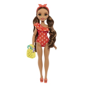 Papusa Barbie Teresa la plaja cu accesorii, multicolor, 32.5x12.5x5.5cm - Img 3