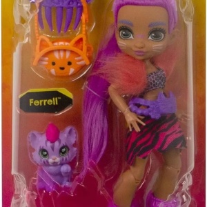 Păpușa Cave Club Roaralai cu animăluț Ferrell, jucărie originală Mattel pentru copii