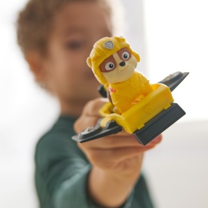 PATRULA CATELUSILOR ACTION PUPS SET VEHICUL DE SALVARE HOVERBOARD SI FIGURINA RUBBLE 5 CM - Img 4
