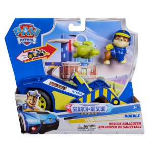 PATRULA CATELUSILOR CAUTARE SI SALVARE SET FIGURINA RUBBLE SI VEHICUL BULDOZER - Img 2