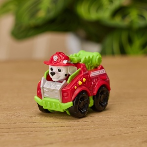 PATRULA CATELUSILOR FILMUL CU DINOZAURI PUP SQUAD RACERS VEHICUL CU FIGURINA MARSHALL 6.5CM - Img 6