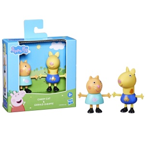 PEPPA PIG PRIETENI BUNI SET 2 FIGURINE PISICA CANDY SI GIRAFA GERALD - Img 3