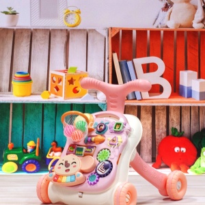 Premergator Muzical cu Activitati 5in1 cu Masa educationala, Panou de Baschet si Pian - Img 6
