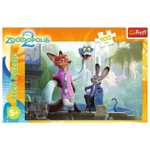 PUZZLE TREFL 100 DISNEY ZOOTROPOLIS SECRETELE ZOOTOPIA - Img 3