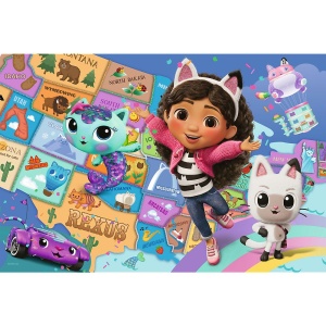 PUZZLE TREFL 100 GABBYS DOLLHOUSE PRIETENIA IN CASA PISICILOR LUI GABBY - Img 2