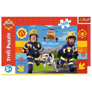 PUZZLE TREFL 100 POMPIERUL SAM MEREU DE AJUTOR - Img 3