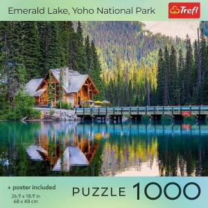 PUZZLE TREFL 1000 COLECTIA SUA LACUL EMERALD PARCUL NATIONAL YOHO POSTER INCLUS - Img 3