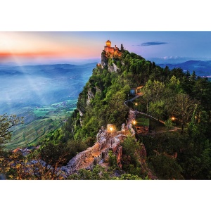 PUZZLE TREFL 1000 PREMIUM PLUS PHOTO ODYSSEY TURNUL CESTA SAN MARINO - Img 2