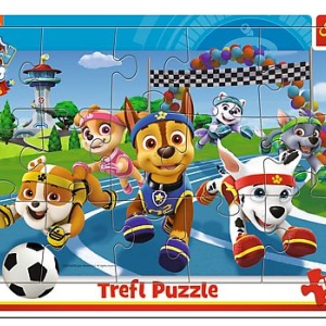 PUZZLE TREFL 15 CU CADRU PATRULA CATELUSILOR CAINI DE AJUTOR