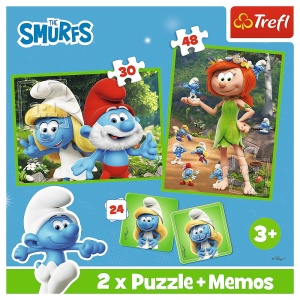 PUZZLE TREFL 2IN1 MEMO STRUMFII SI PRIETENII LUI - Img 5