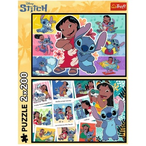 PUZZLE TREFL 2X200 DISNEY LILO SI STITCH VIATA FERICITA - Img 4