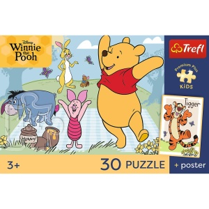 PUZZLE TREFL 30 PREMIUM PLUS KIDS DISNEY WINNIE THE POOH MOMENTE DULCI PLUS POSTER - Img 4