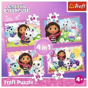 PUZZLE TREFL 4IN1 GABBYS DOLLHOUSE AVENTURILE LUI GABBY - Img 6