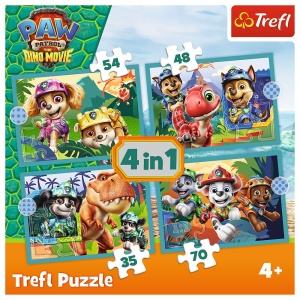 PUZZLE TREFL 4IN1 PATRULA CATELUSILOR POVESTI DE PE INSULA DINOZAURILOR - Img 6