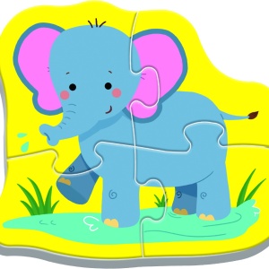 PUZZLE TREFL BABY CLASIC ANIMALE SAFARI 8 PIESE - Img 5