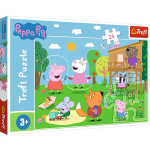 Puzzle Trefl Maxi, Peppa Pig, Distractia Din Iarba, 24 piese