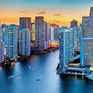 Puzzle Trefl, Panorama Miami la apus, 1000 piese - Img 2