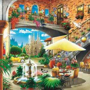 Puzzle Trefl, Vedere din Barcelona, 2000 piese - Img 2