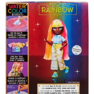 RAINBOW HIGH WATERCOLOR CREATE PAPUSA OCHI VERZI - Img 10