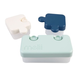RECIPIENT HRANA BEBE MODEL PUZZLE, MELII LUXE, BLEUMARIN IVOIRE MENTA - Img 4
