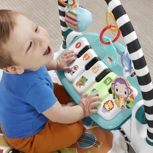 Saltea de joaca Fisher Price cu pian muzical, design unisex, multicolor, 70x45x10cm  - Img 8