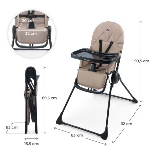SCAUN DE MASA KINDERKRAFT BINCI, BEIGE - Img 4