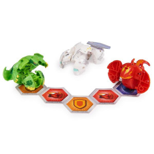 Set 3 Figurine Bakugan Evolutions Starter Pack Gillator Ultra, Wrath si Warrior Whale - Img 3