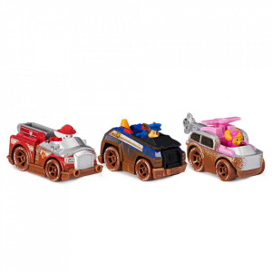Set 3 Figurine cu Vehicul Paw Patrol True Metal 1:55 - Chase, Marshall si Skye - Img 6