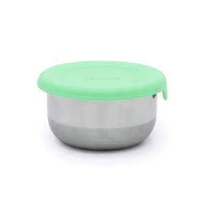 SET 3 RECIPIENTE MINI INOX CU CAPAC SILICON, MELII, BLEU MINT LIME - Img 5