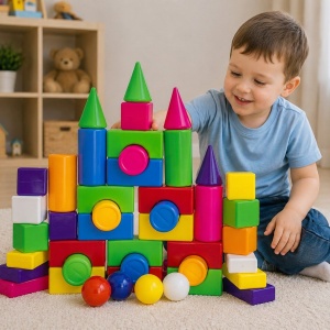 SET CONSTRUCTOR BLOCURI MULTICOLORE 2 - Img 3