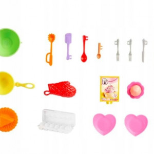 Set de joaca Barbie, 2 papusi cu bucatarie si accesorii - Img 5