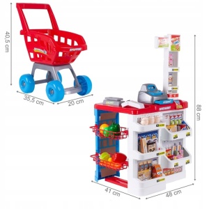 Set de Joaca MalPlay, Supermarket cu casa de marcat si cos de cumparaturi - Img 4