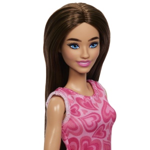 Set de joacă papusa Barbie bruneta cu rochie roz, 32.5cm, 19x6.5cm - Img 10