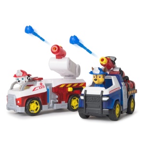 Set de Joaca Paw Patrol Rescue, 2 Masinute de Pompieri cu Figurine Marshall si Chase - Img 6