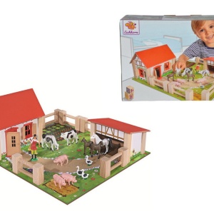 Ferma de joacă Eichhorn Simba cu 21 accesorii, model detaliat