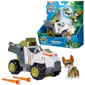 Set Figurina cu Vehicul Paw Patrol Jungle Pups Deluxe, Tracker’s Monkey Vehicle - Img 3