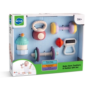 Set Jucarii Gingivale Baby Gym Teether and Hounds, 5 piese