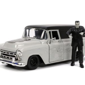 SET MASINUTA 1957 CHEVY SUBURBAN SI FIGURINA FRANKENSTEIN - Img 3