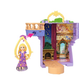 Set papuși Disney Princess Castelul lui Rapunzel cu accesorii, multicolor, 32.5x22x8.5cm - Img 10