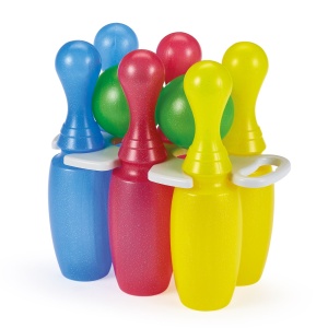 Set popice de bowling Simba, 6 popice cu sclipici, multicolor, pentru copii