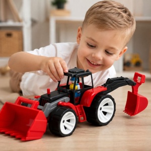 TRACTOR BAMS 2 CU 2 CUPE NEGRU ROSU - Img 4