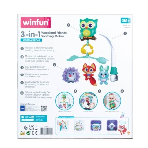 WINFUN CARUSEL DE PATUT MUZICAL 3IN1 PRIETENII PADURII - Img 7