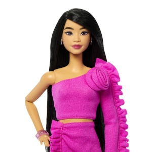 BARBIE DELUXE STYLE PAPUSA BARBIE BRUNETA CU PICIOR PROTETIC - Img 5